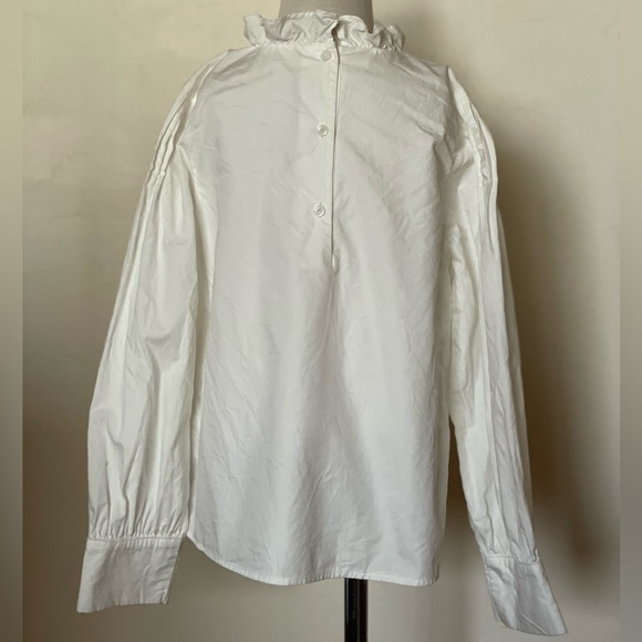 Janie and Jack | White Pintuck Ruffle Collar Blouse | 8 - Picture 6 of 16
